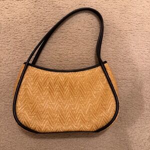MX Woven Straw Shoulder Bag Coastal Beachy Resort Vacation Summer Boho‎ Chic